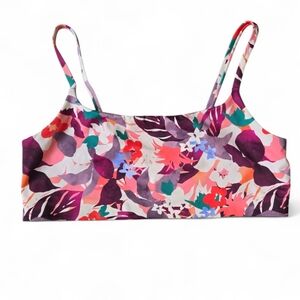 Athleta Daybreak Tropic Scoop Bikini Top Size Large A-C Cup